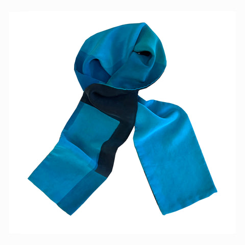 Vivid Blue double-weight silk scarf