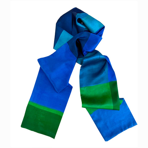 Electric Block silk satin