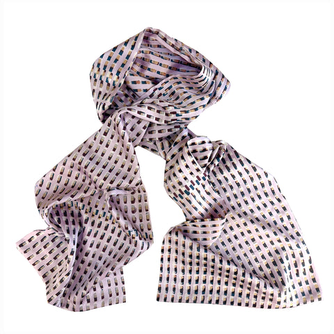 Lilac Dash silk satin