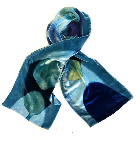 Powder Ovals velvet scarf