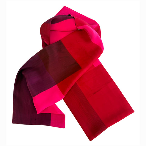 Ruby block silk crepe