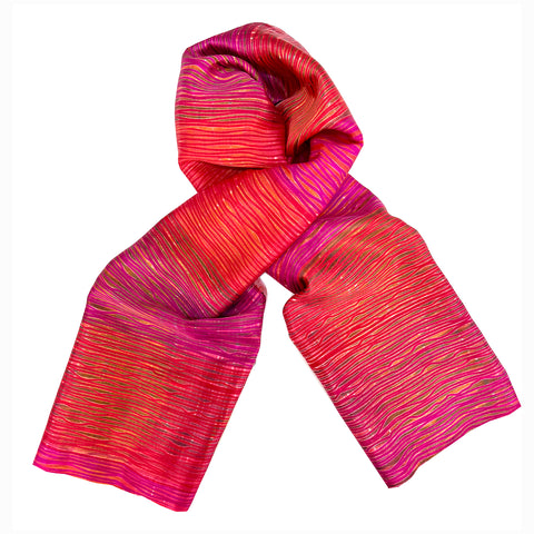 Sunspot check silk satin