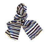 Melrose paint stripe silk satin scarf